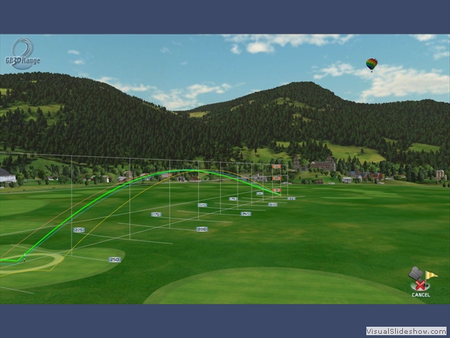 3D Flyby offers a vertical elevation grid for golf ball flight and apex feedback.